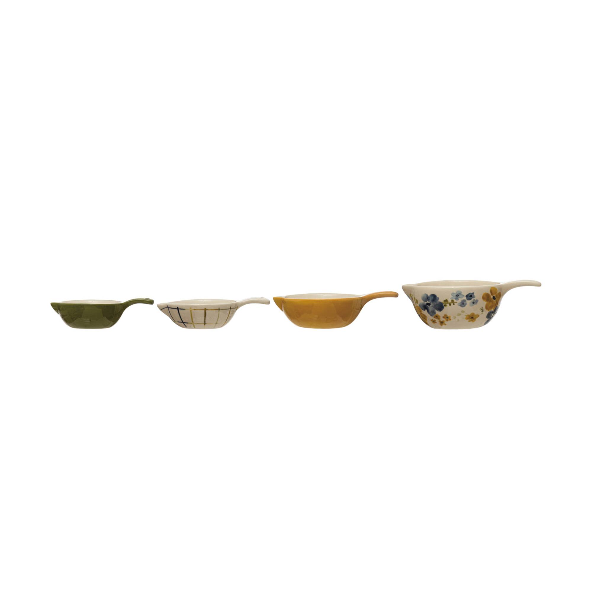 Hello Honey® Hand-Painted Stoneware Measuring Cup Set